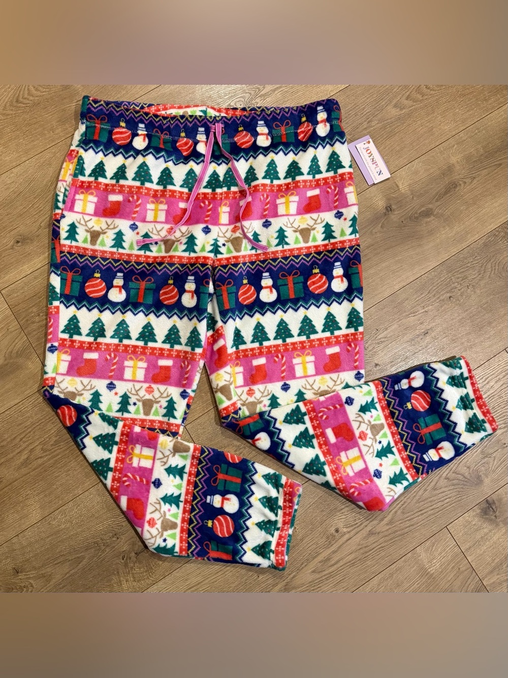 Joyspun Women's Plush Holiday Sleep/Lounge Pants Size XL
